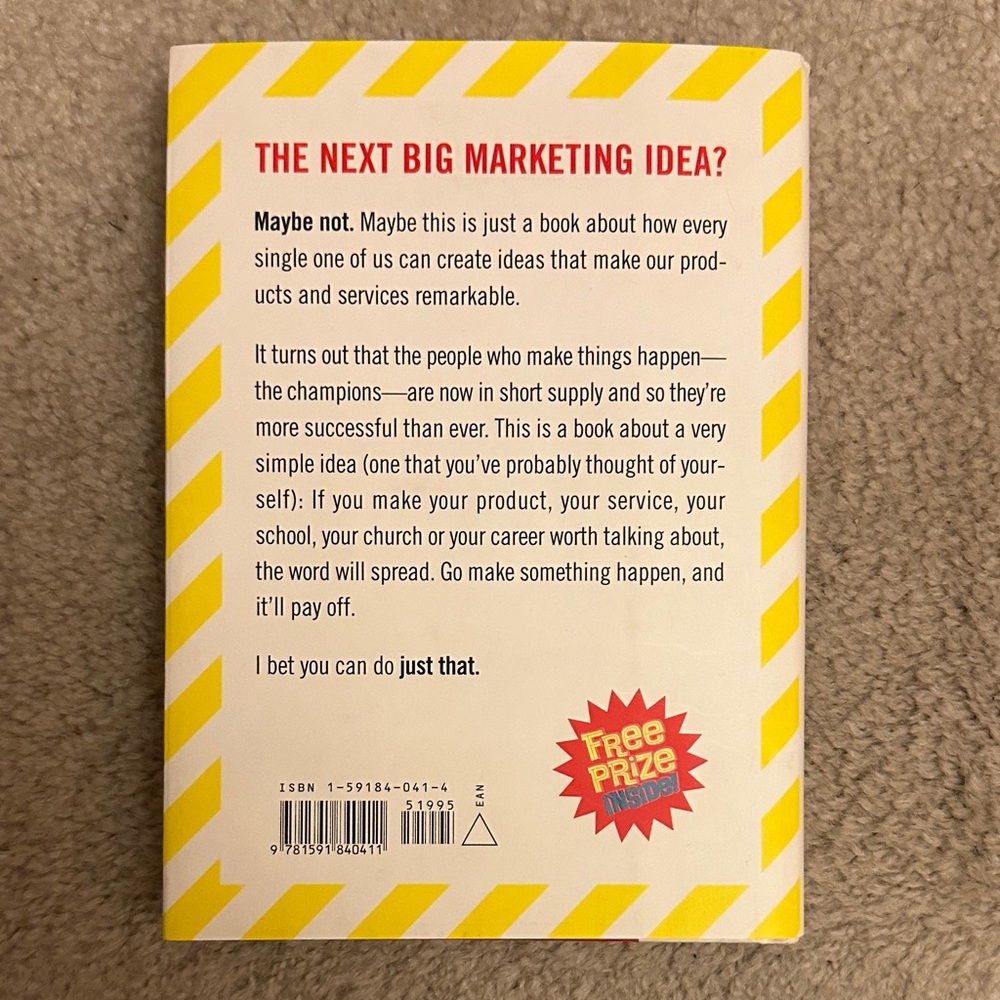 Free Prize Inside Hard Cover Book by Seth Godin - Picture 2 of 12